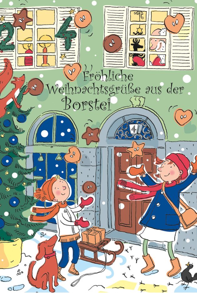 Weihnachtskarte Borstei-Adventskalender